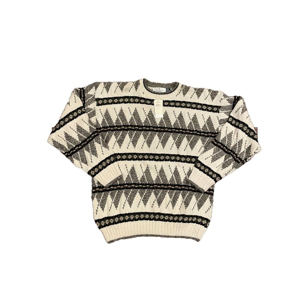 Vintage Rare Bill Blass Christmas Grandpa Sweatshirt Crewneck NWT XL